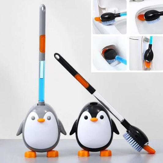 PenguinClean - Scopino WC Ergonomico con Custodia Pinguino